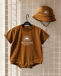 Oversized Tee Romper and Hat Combo