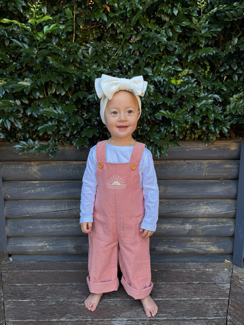 Corduroy Overalls - Dusty Pink